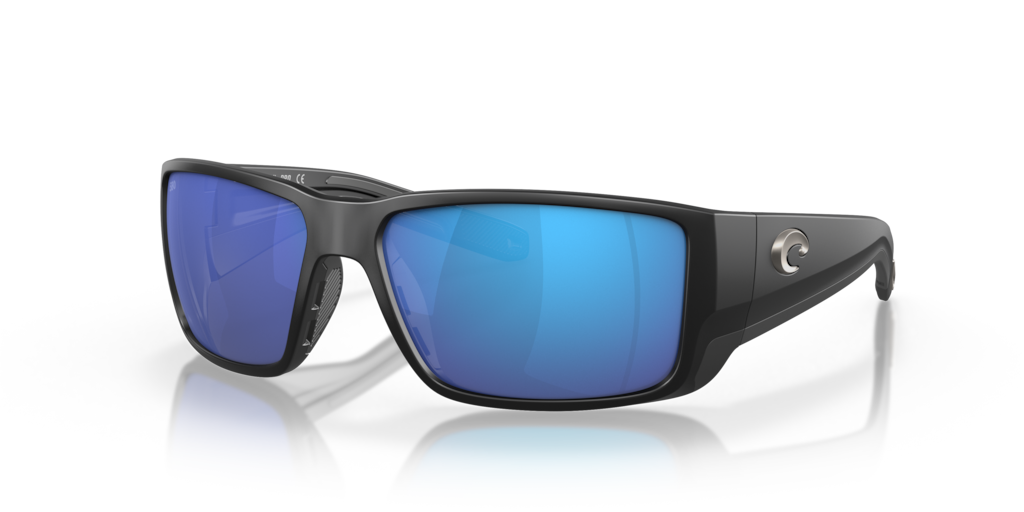 Costa Blackfin Pro Sunglasses in matte black with Blue Mirror lenses. | Best sunglasses for fly fishing | Jumping Rise