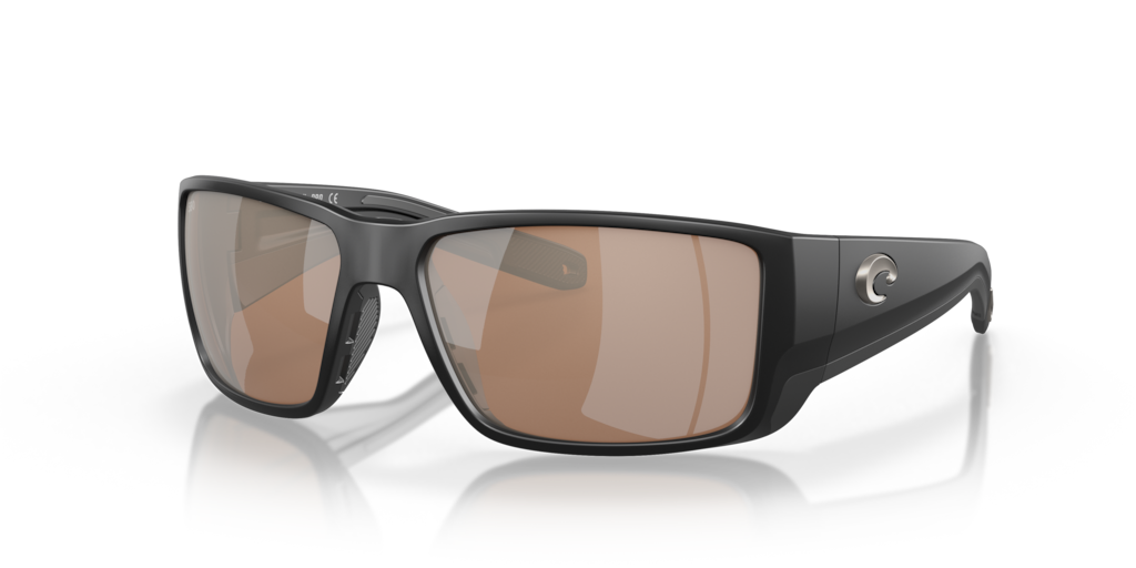 Costa Blackfin Pro Sunglasses in matte black with silver mirror lenses. | Best sunglasses for fly fishing | Jumping Rise